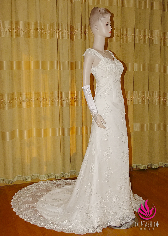 Orifashion Handmade Graceful Formal Lace Wedding Dress
